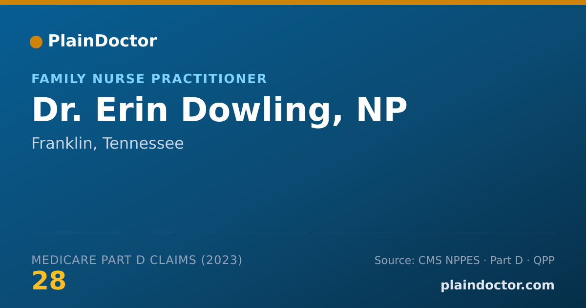 Shareable card for Erin Dowling, NP - Family Nurse Practitioner, Franklin, TN