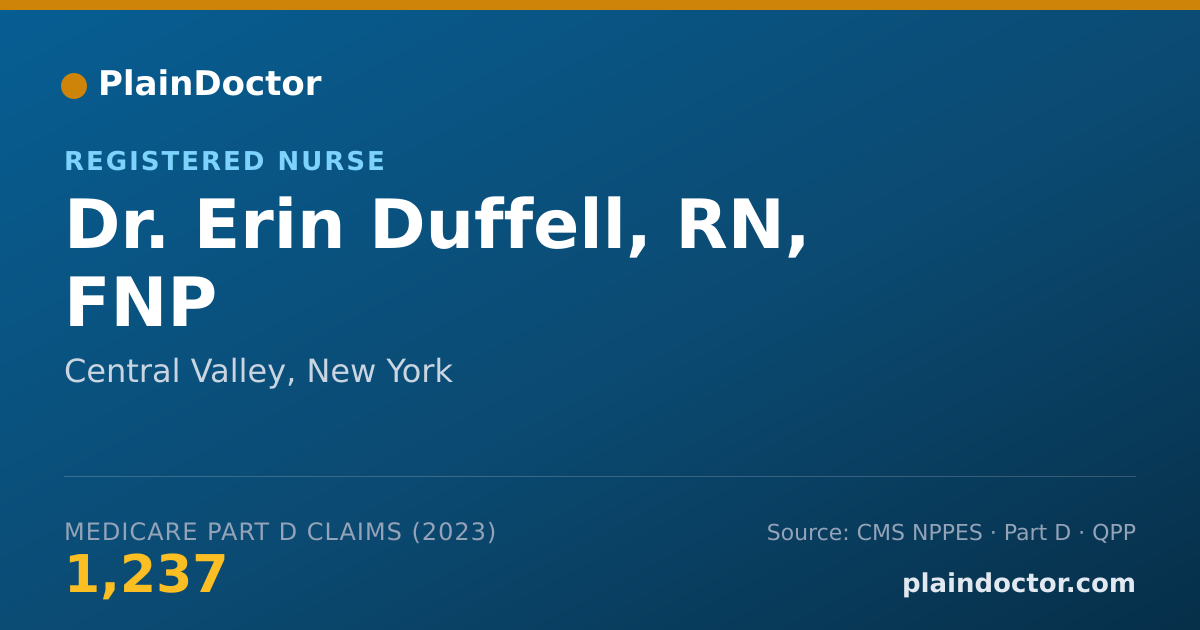 Shareable card for Erin Duffell, RN, FNP - Registered Nurse, Central Valley, NY