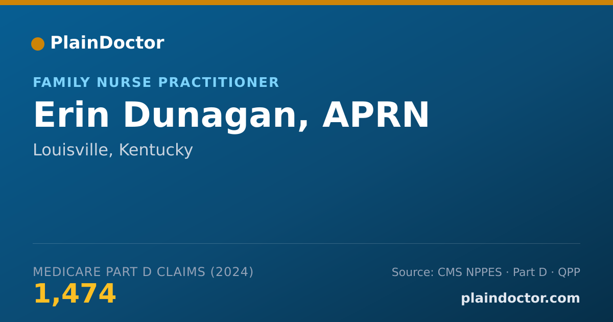 Shareable card for Erin Dunagan, APRN - Family Nurse Practitioner, Louisville, KY