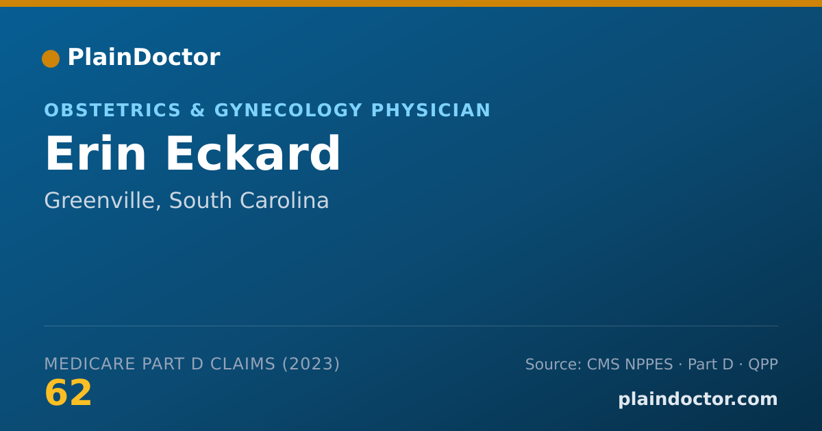 Shareable card for Erin Eckard - Obstetrics & Gynecology Physician, Greenville, SC