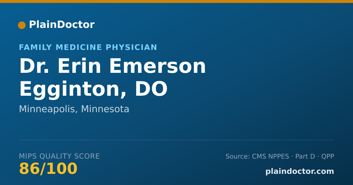 Shareable card for Erin Emerson Egginton, DO - Family Medicine Physician, Minneapolis, MN