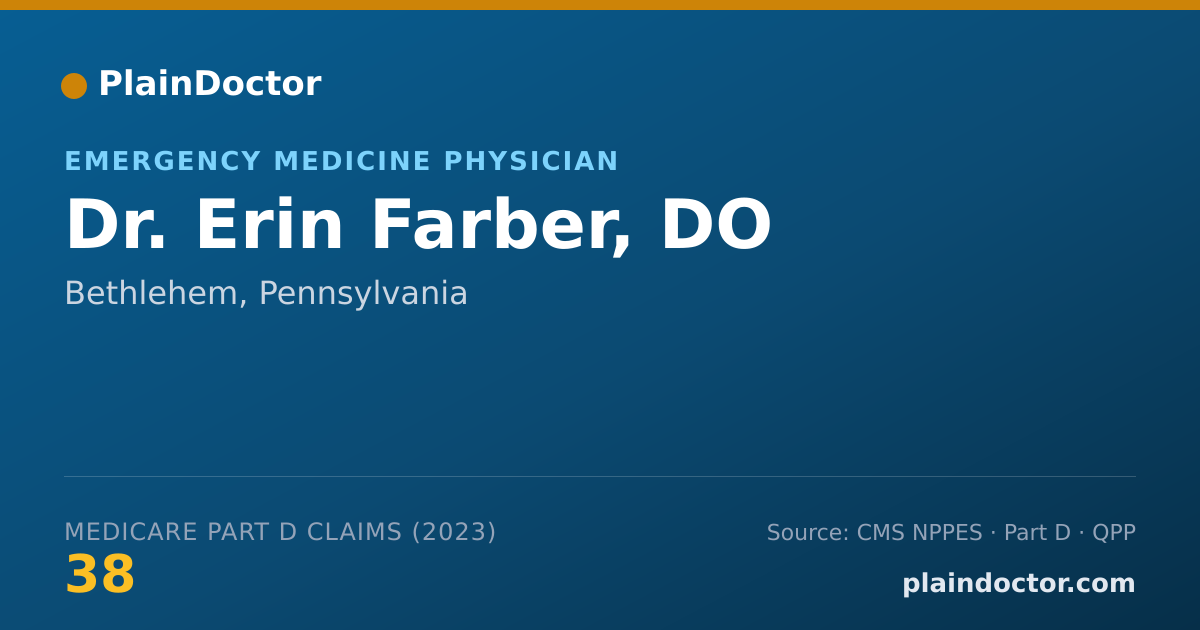 Shareable card for Erin Farber, DO - Emergency Medicine Physician, Bethlehem, PA