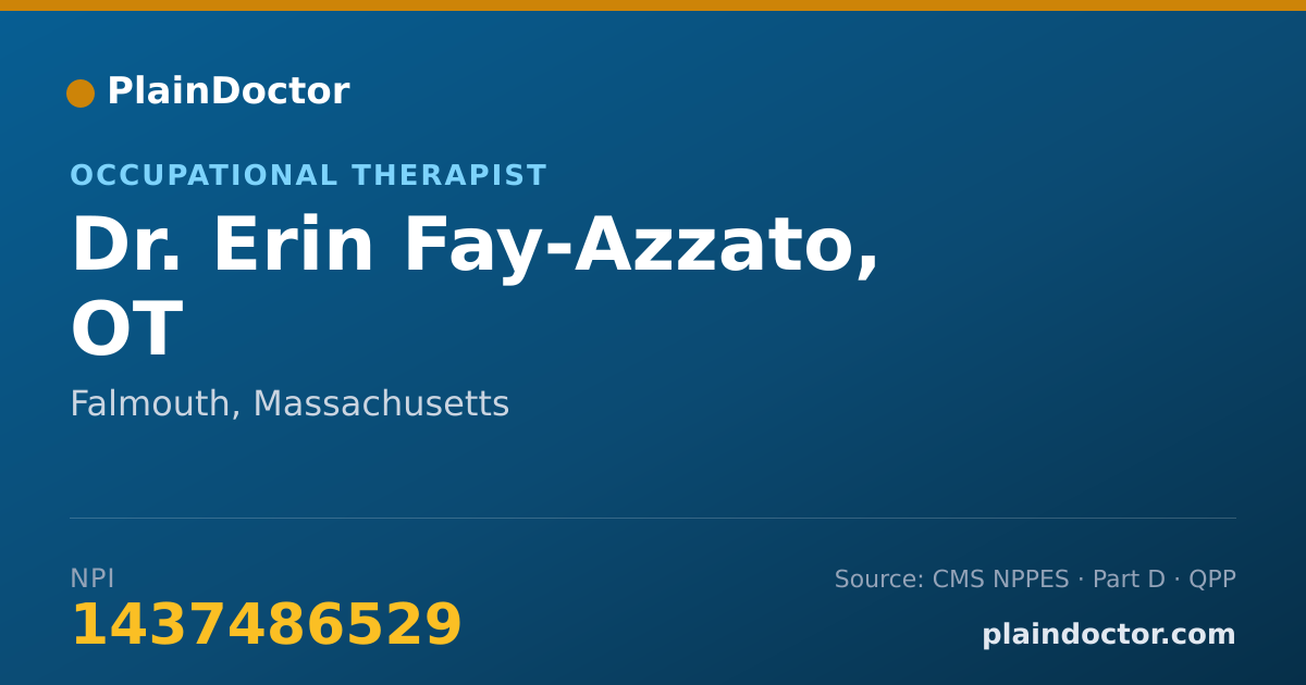 Shareable card for Erin Fay-Azzato, OT - Occupational Therapist, Falmouth, MA