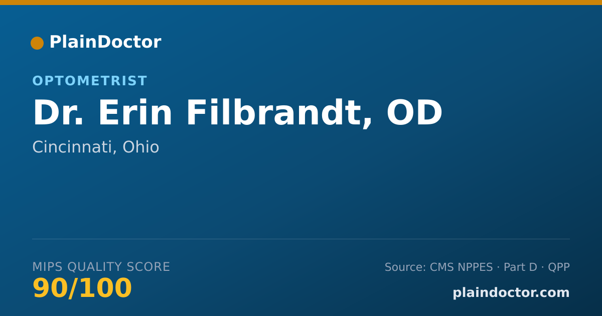 Shareable card for Erin Filbrandt, OD - Optometrist, Cincinnati, OH