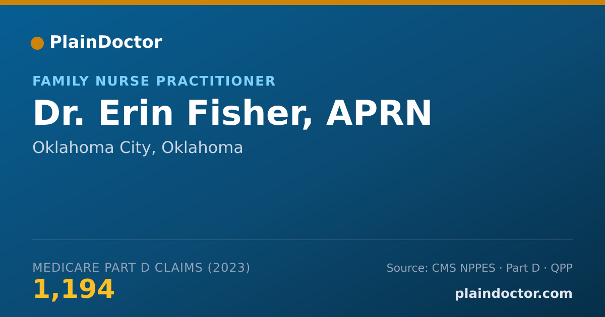 Shareable card for Erin Fisher, APRN - Family Nurse Practitioner, Oklahoma City, OK