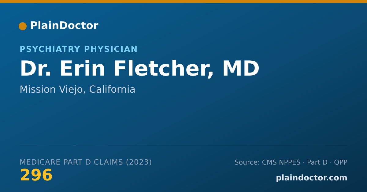 Shareable card for Erin Fletcher, MD - Psychiatry Physician, Mission Viejo, CA