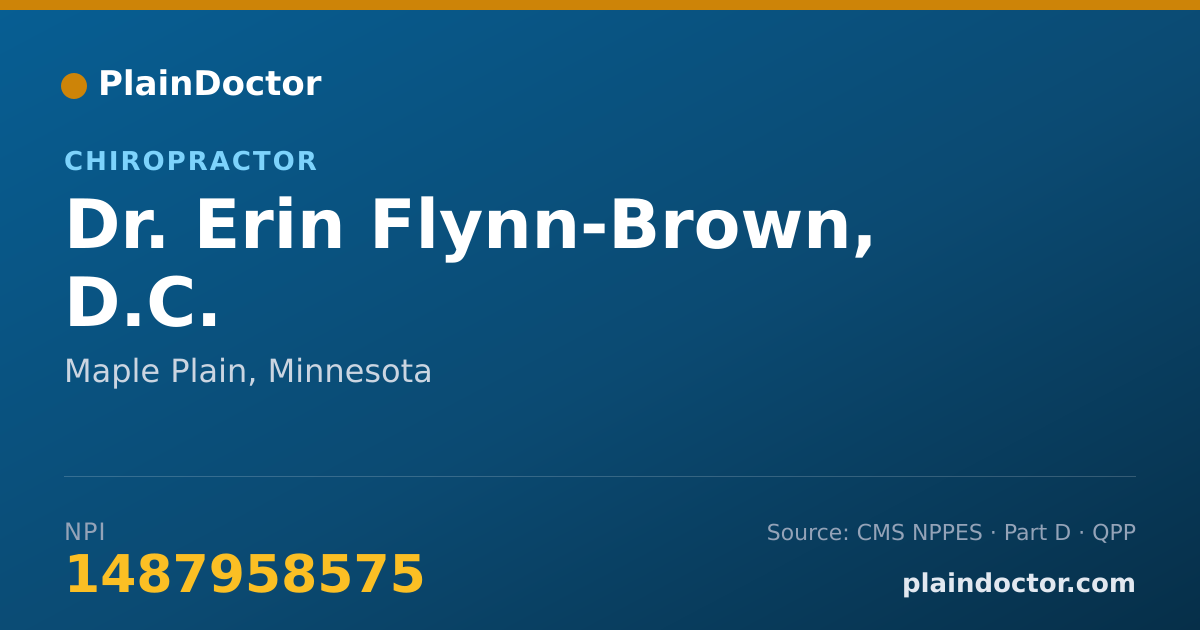 Shareable card for Erin Flynn-Brown, D.C. - Chiropractor, Maple Plain, MN