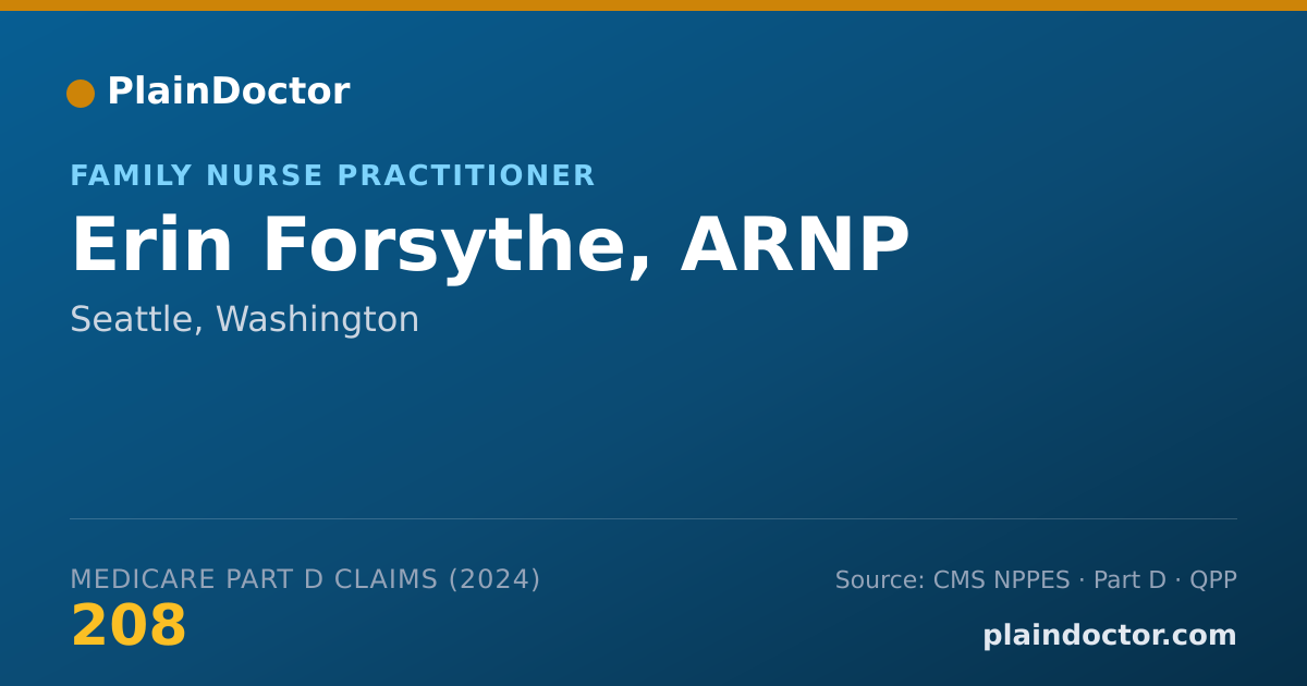 Shareable card for Erin Forsythe, ARNP - Family Nurse Practitioner, Seattle, WA