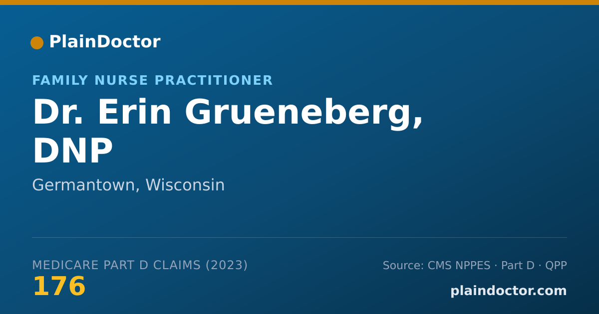 Shareable card for Erin Grueneberg, DNP - Family Nurse Practitioner, Germantown, WI