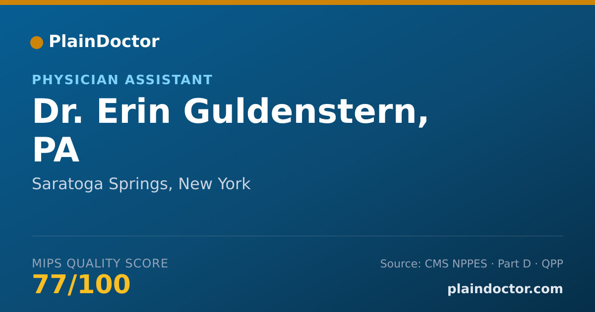 Shareable card for Erin Guldenstern, PA - Physician Assistant, Saratoga Springs, NY