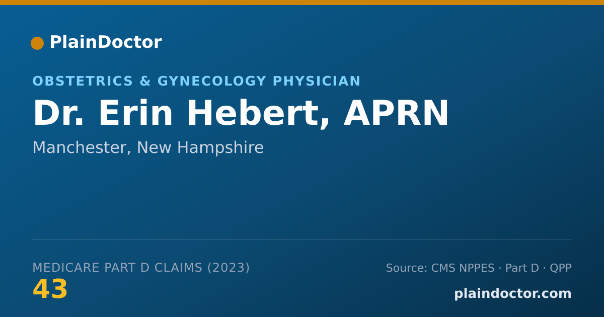 Shareable card for Erin Hebert, APRN - Obstetrics & Gynecology Physician, Manchester, NH