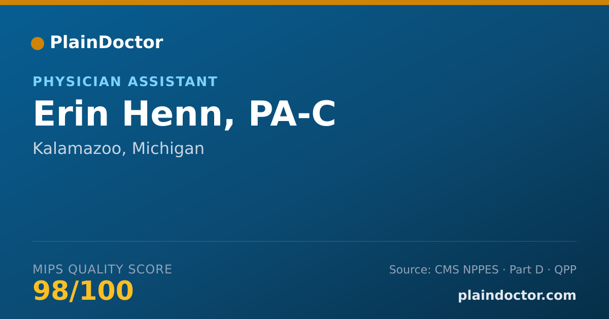 Shareable card for Erin Henn, PA-C - Physician Assistant, Kalamazoo, MI