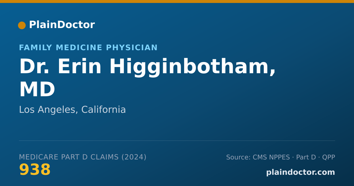 Shareable card for Erin Higginbotham, MD - Family Medicine Physician, Los Angeles, CA
