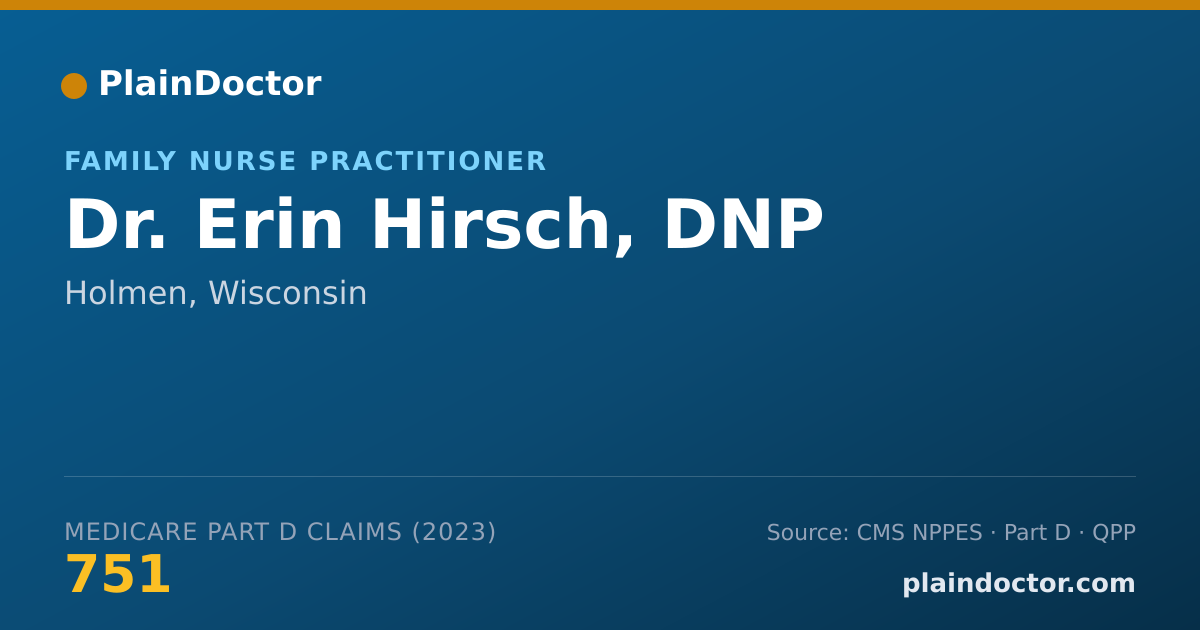 Shareable card for Erin Hirsch, DNP - Family Nurse Practitioner, Holmen, WI