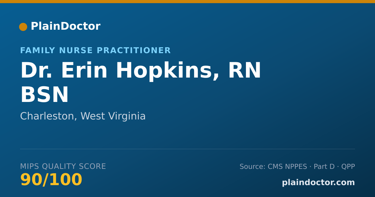 Shareable card for Erin Hopkins, RN BSN - Family Nurse Practitioner, Charleston, WV