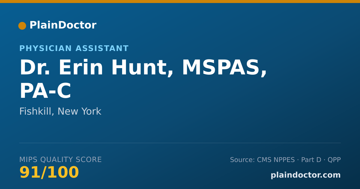 Shareable card for Erin Hunt, MSPAS, PA-C - Physician Assistant, Fishkill, NY