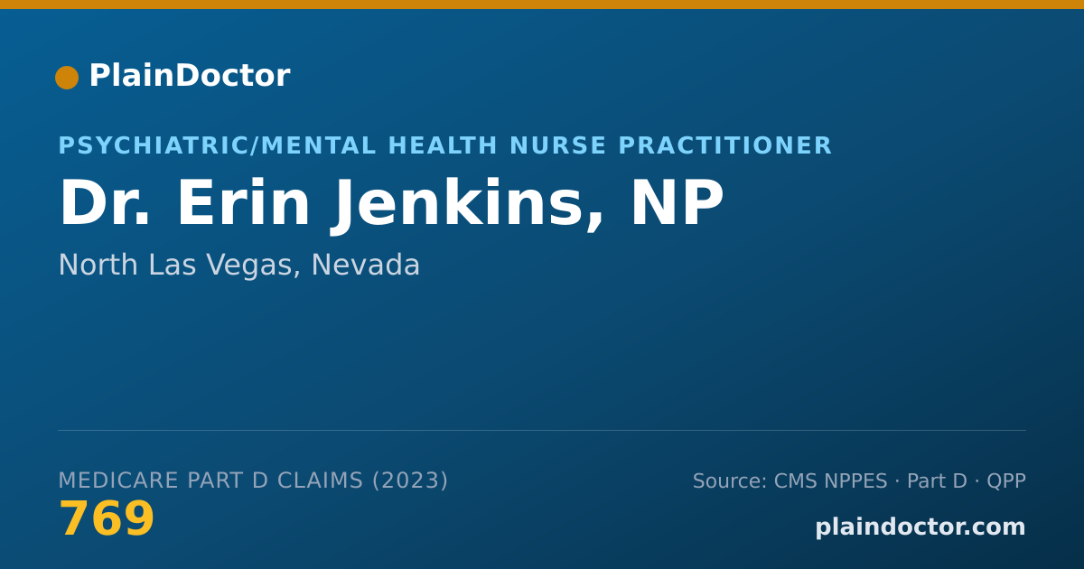 Shareable card for Erin Jenkins, NP - Psychiatric/Mental Health Nurse Practitioner, North Las Vegas, NV