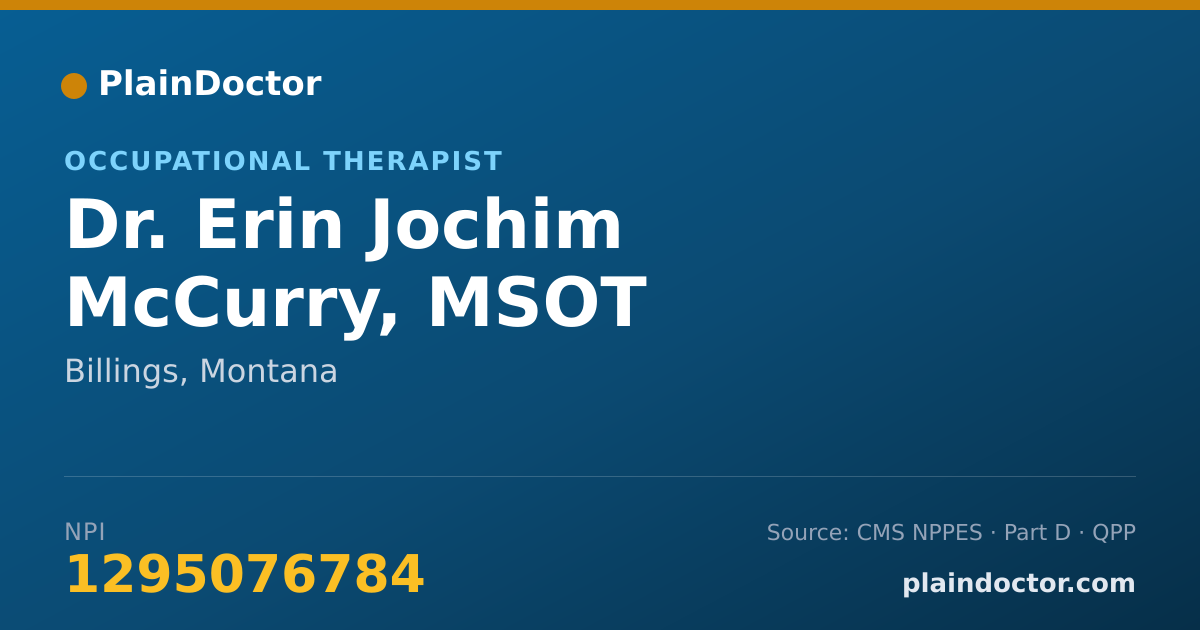 Shareable card for Erin Jochim McCurry, MSOT - Occupational Therapist, Billings, MT