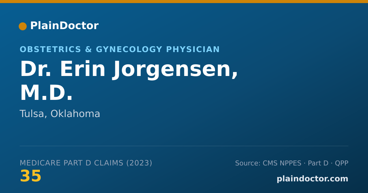 Shareable card for Erin Jorgensen, M.D. - Obstetrics & Gynecology Physician, Tulsa, OK