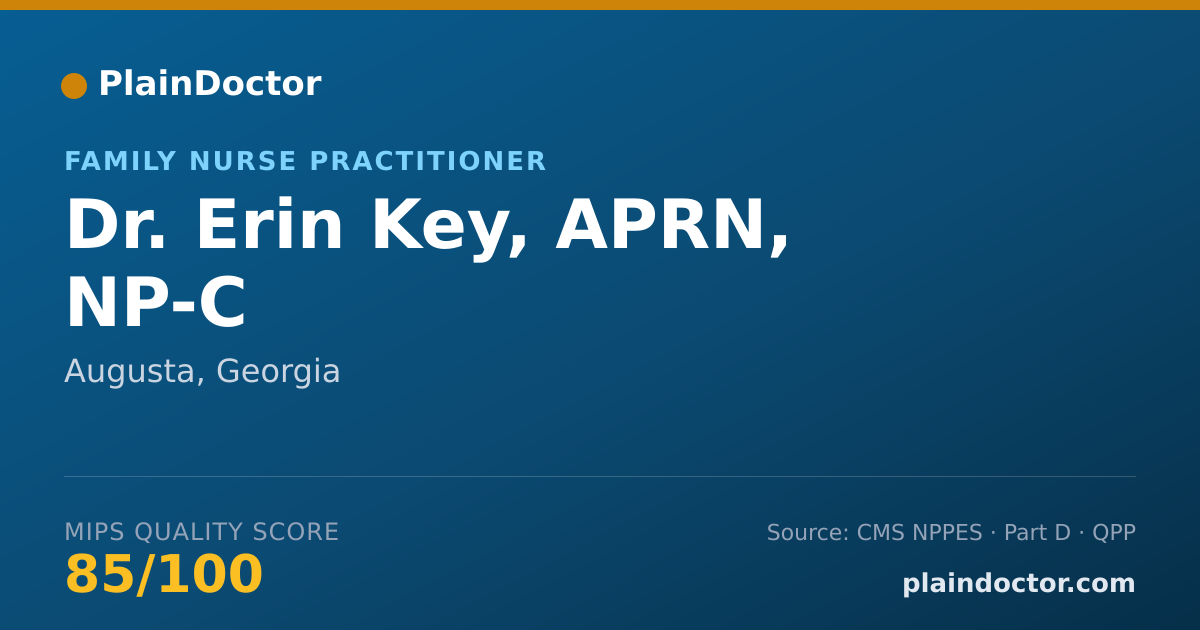 Shareable card for Erin Key, APRN, NP-C - Family Nurse Practitioner, Augusta, GA