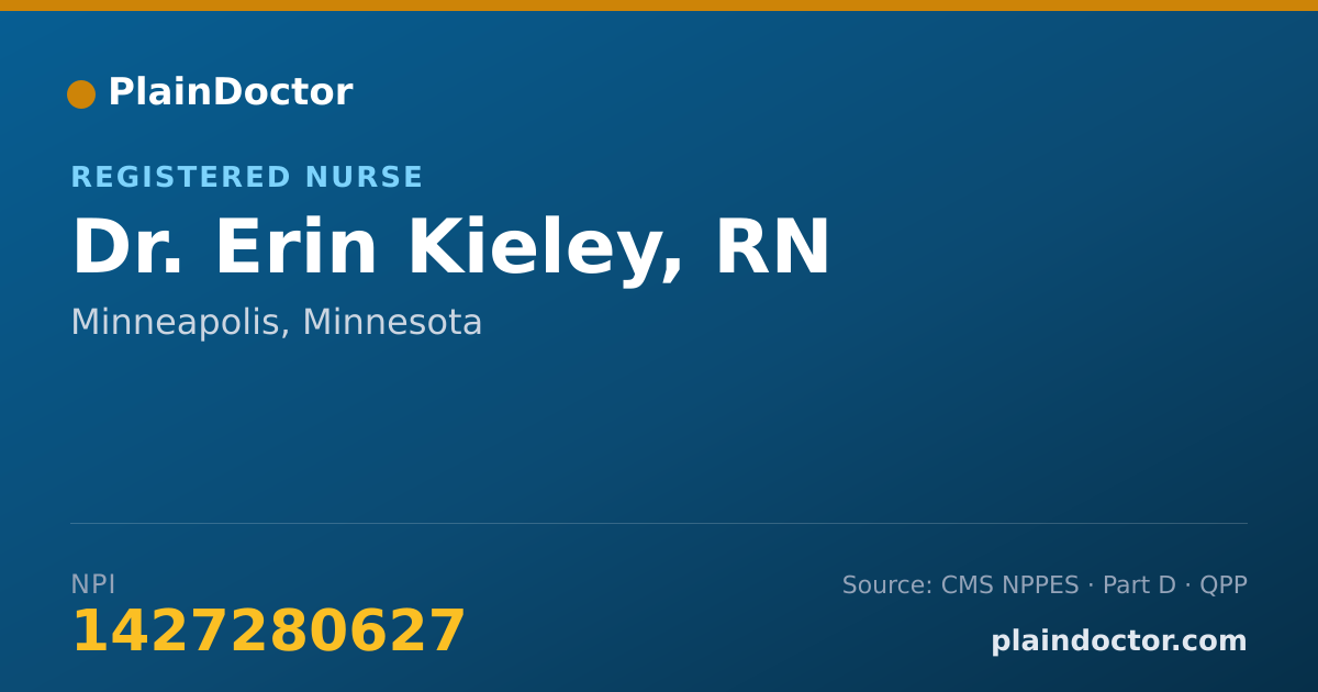 Shareable card for Erin Kieley, RN - Registered Nurse, Minneapolis, MN