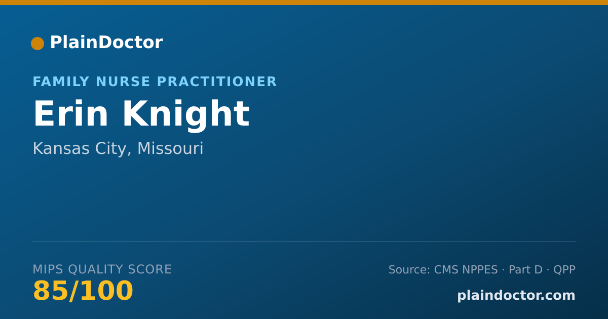 Shareable card for Erin Knight - Family Nurse Practitioner, Kansas City, MO