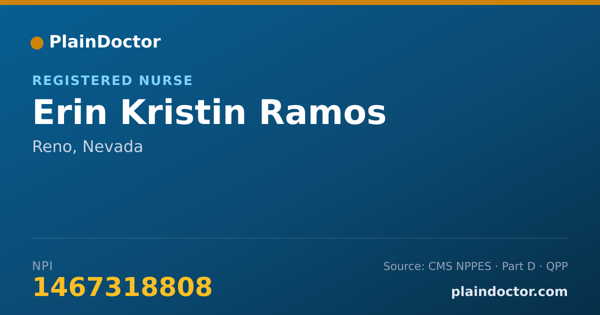 Shareable card for Erin Kristin Ramos - Registered Nurse, Reno, NV
