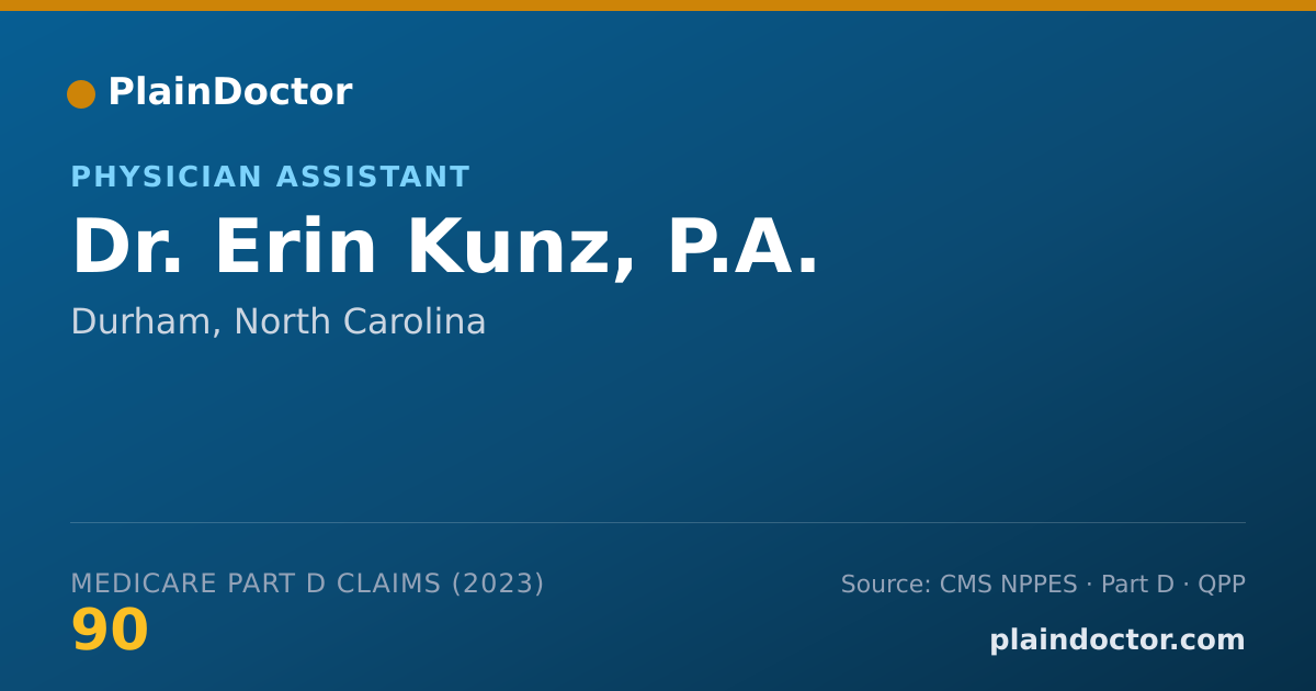 Shareable card for Erin Kunz, P.A. - Physician Assistant, Durham, NC