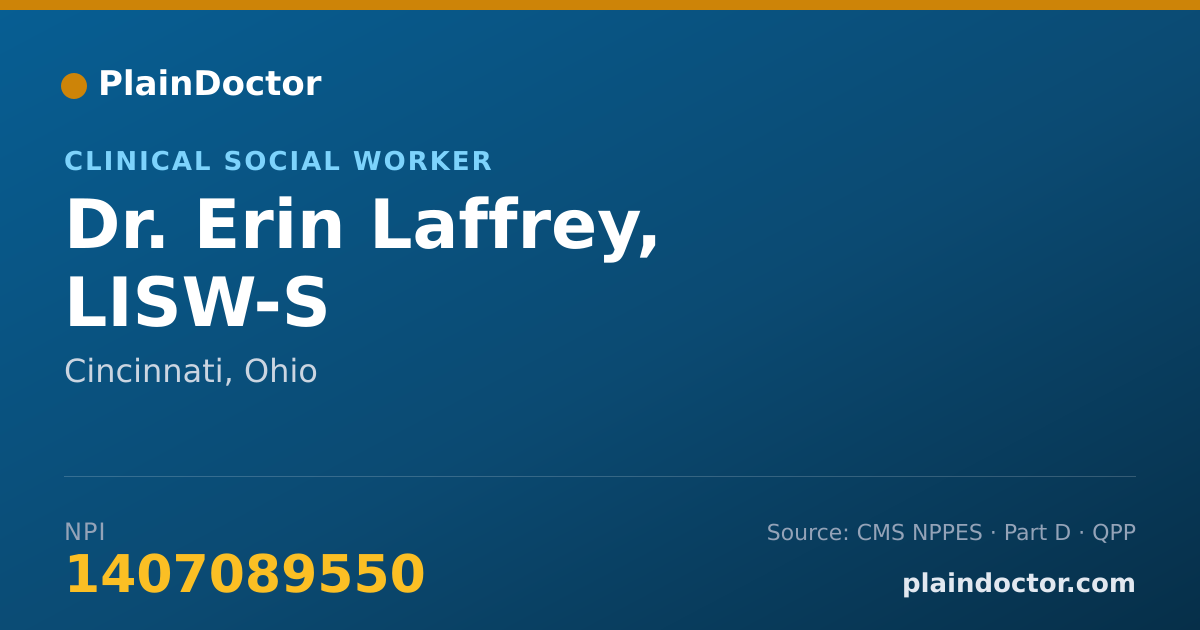 Shareable card for Erin Laffrey, LISW-S - Clinical Social Worker, Cincinnati, OH