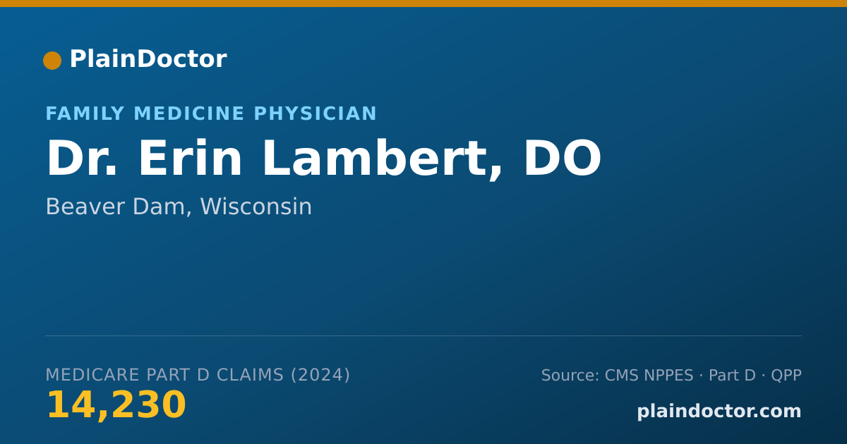 Shareable card for Erin Lambert, DO - Family Medicine Physician, Beaver Dam, WI