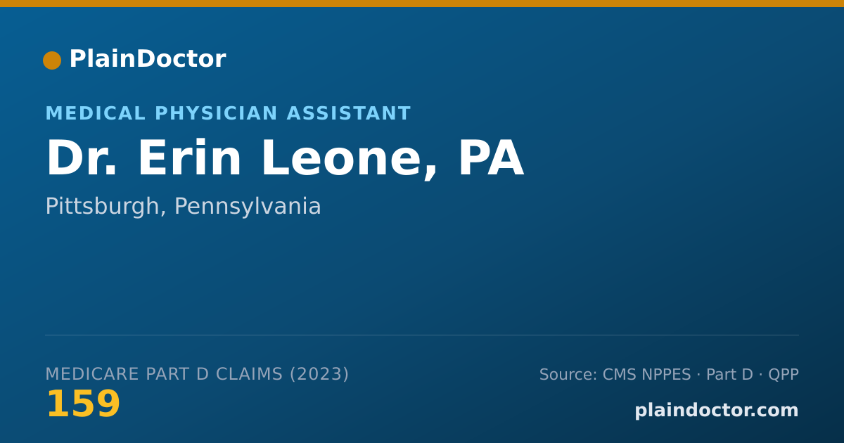 Shareable card for Erin Leone, PA - Medical Physician Assistant, Pittsburgh, PA