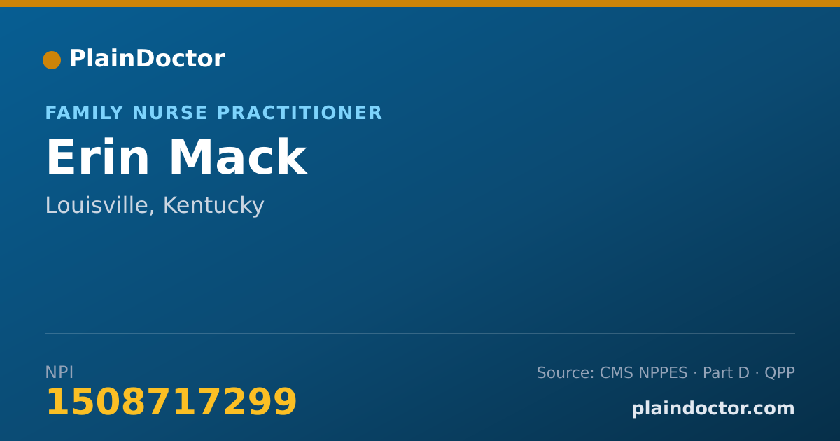 Shareable card for Erin Mack - Family Nurse Practitioner, Louisville, KY