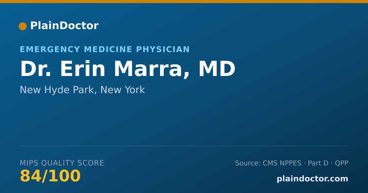 Shareable card for Erin Marra, MD - Emergency Medicine Physician, New Hyde Park, NY