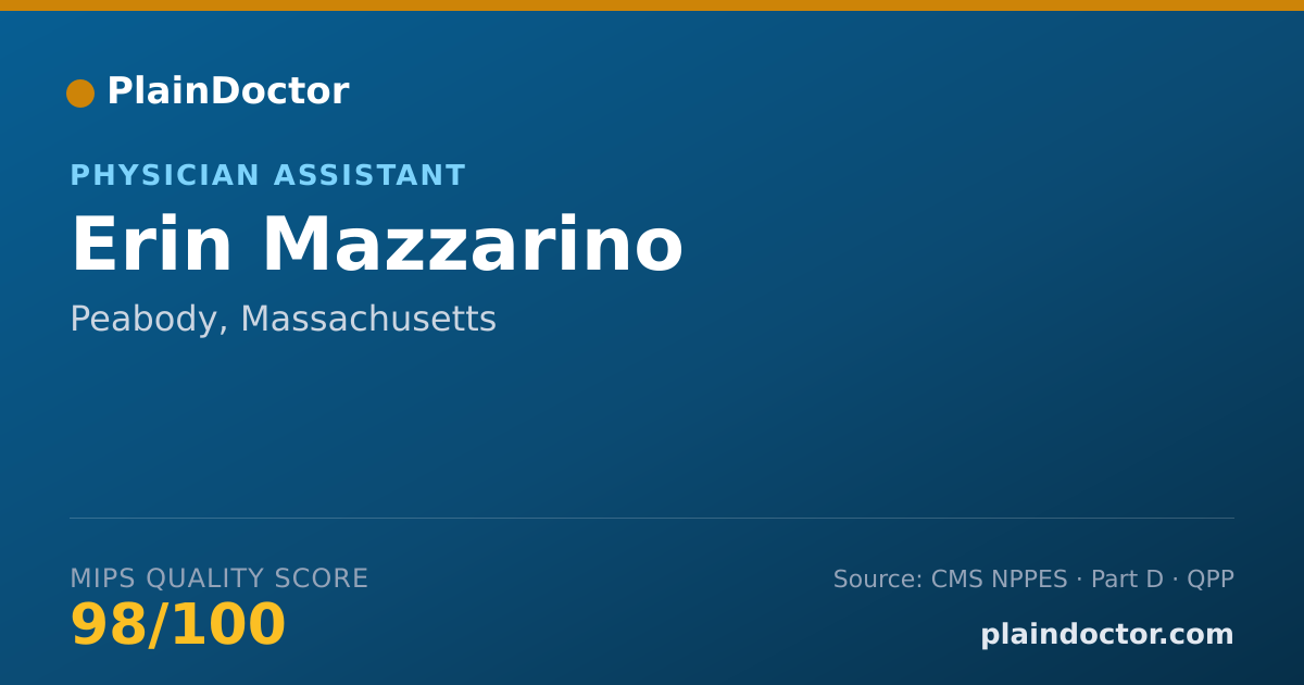 Shareable card for Erin Mazzarino - Physician Assistant, Peabody, MA