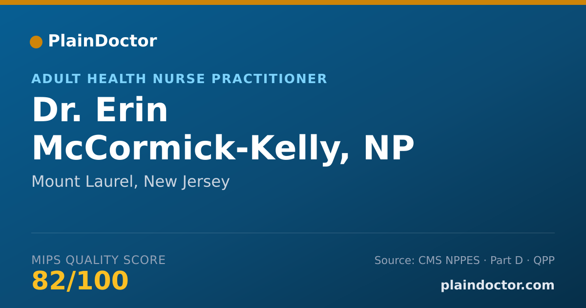 Shareable card for Erin McCormick-Kelly, NP - Adult Health Nurse Practitioner, Mount Laurel, NJ