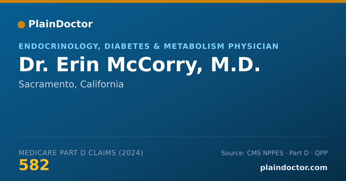 Shareable card for Erin McCorry, M.D. - Endocrinology, Diabetes & Metabolism Physician, Sacramento, CA