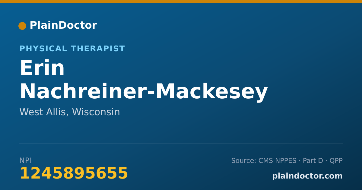 Shareable card for Erin Nachreiner-Mackesey - Physical Therapist, West Allis, WI