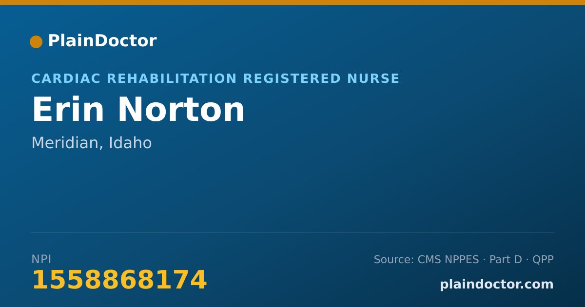 Shareable card for Erin Norton - Cardiac Rehabilitation Registered Nurse, Meridian, ID