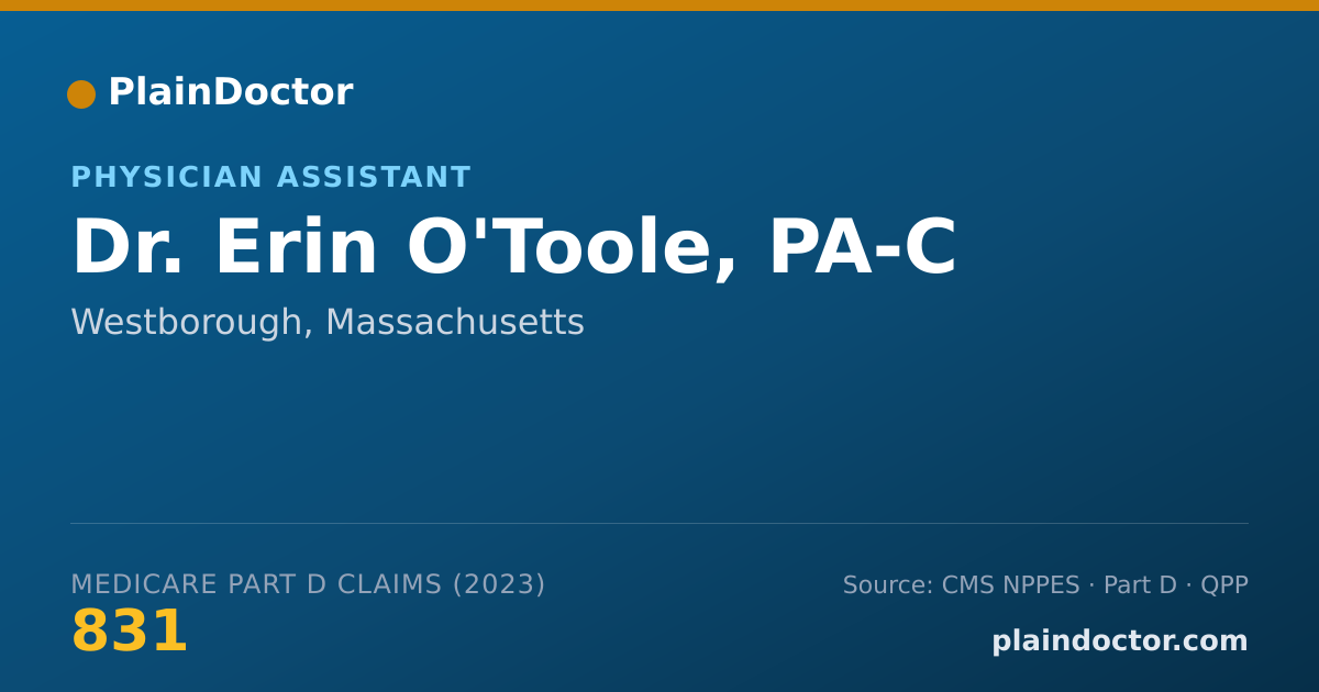 Shareable card for Erin O'Toole, PA-C - Physician Assistant, Westborough, MA