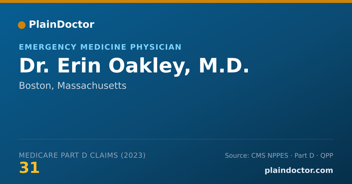 Shareable card for Erin Oakley, M.D. - Emergency Medicine Physician, Boston, MA