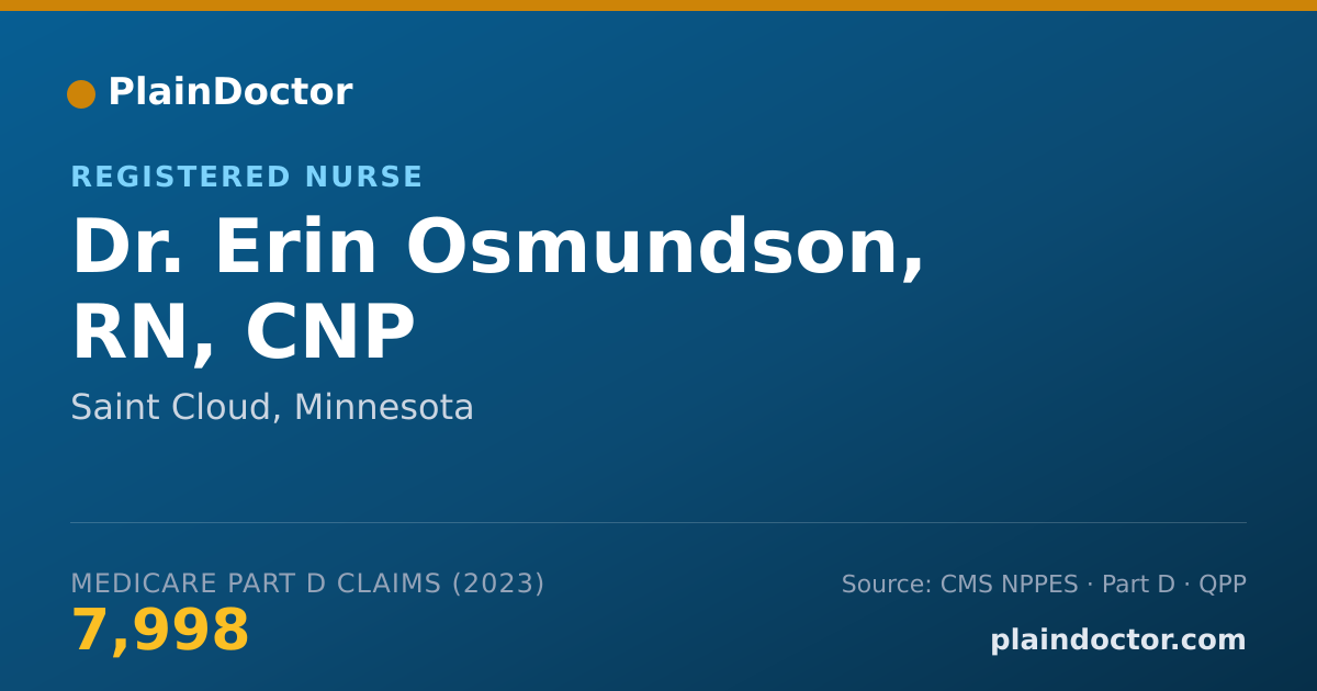 Shareable card for Erin Osmundson, RN, CNP - Registered Nurse, Saint Cloud, MN