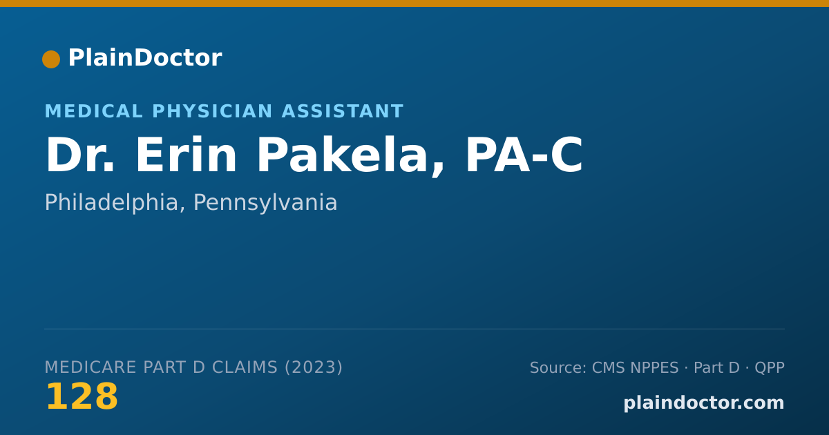 Shareable card for Erin Pakela, PA-C - Medical Physician Assistant, Philadelphia, PA