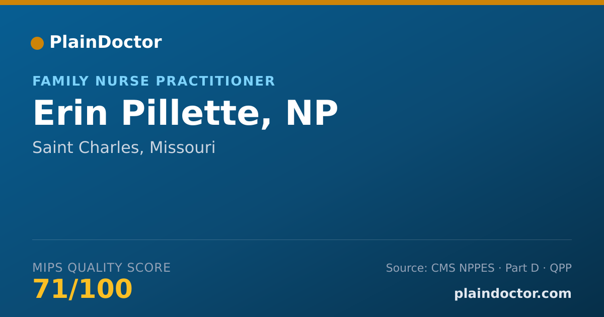 Shareable card for Erin Pillette, NP - Family Nurse Practitioner, Saint Charles, MO