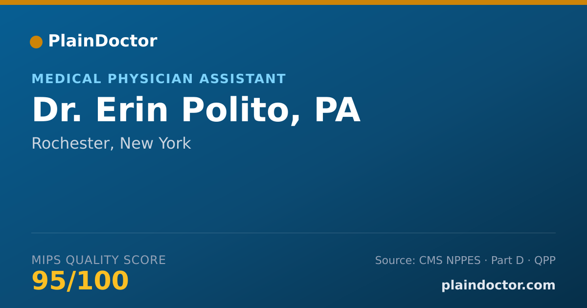 Shareable card for Erin Polito, PA - Medical Physician Assistant, Rochester, NY