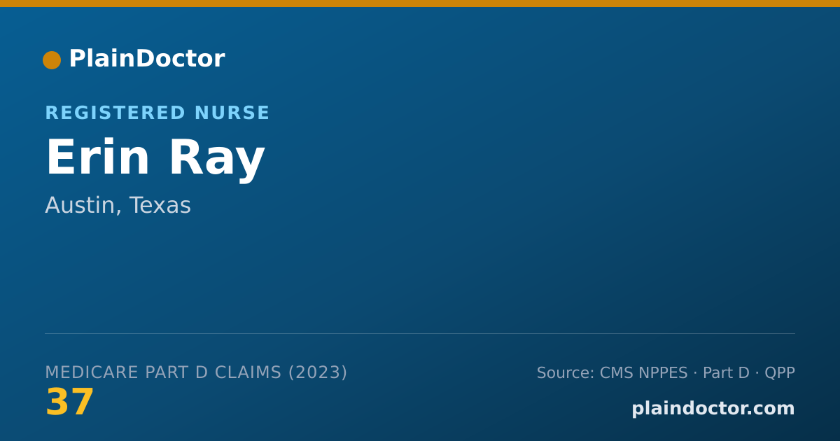 Shareable card for Erin Ray - Registered Nurse, Austin, TX