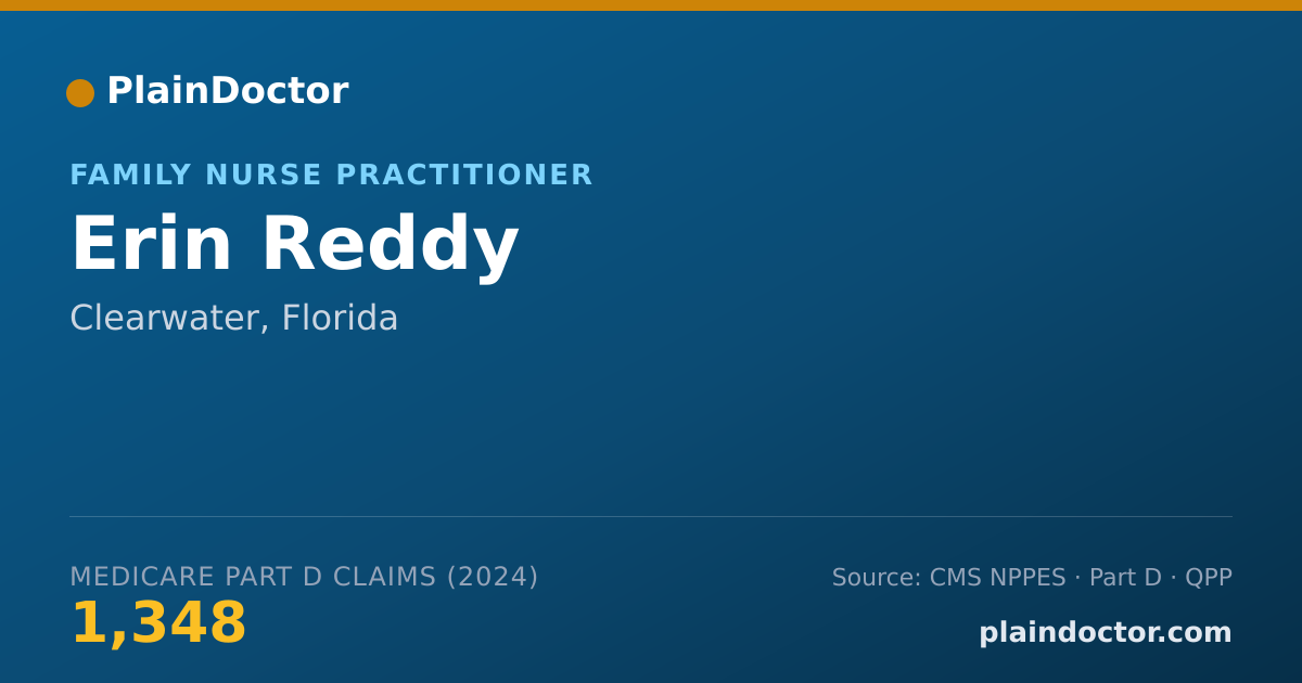 Shareable card for Erin Reddy - Family Nurse Practitioner, Clearwater, FL