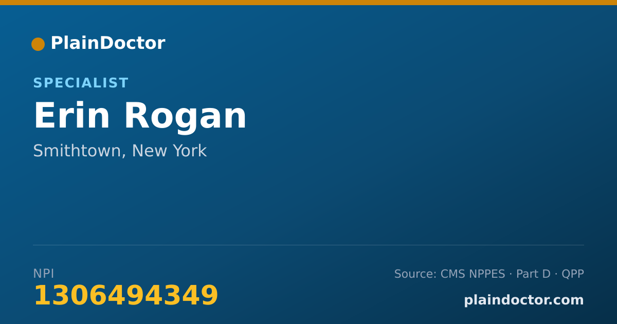 Shareable card for Erin Rogan - Specialist, Smithtown, NY