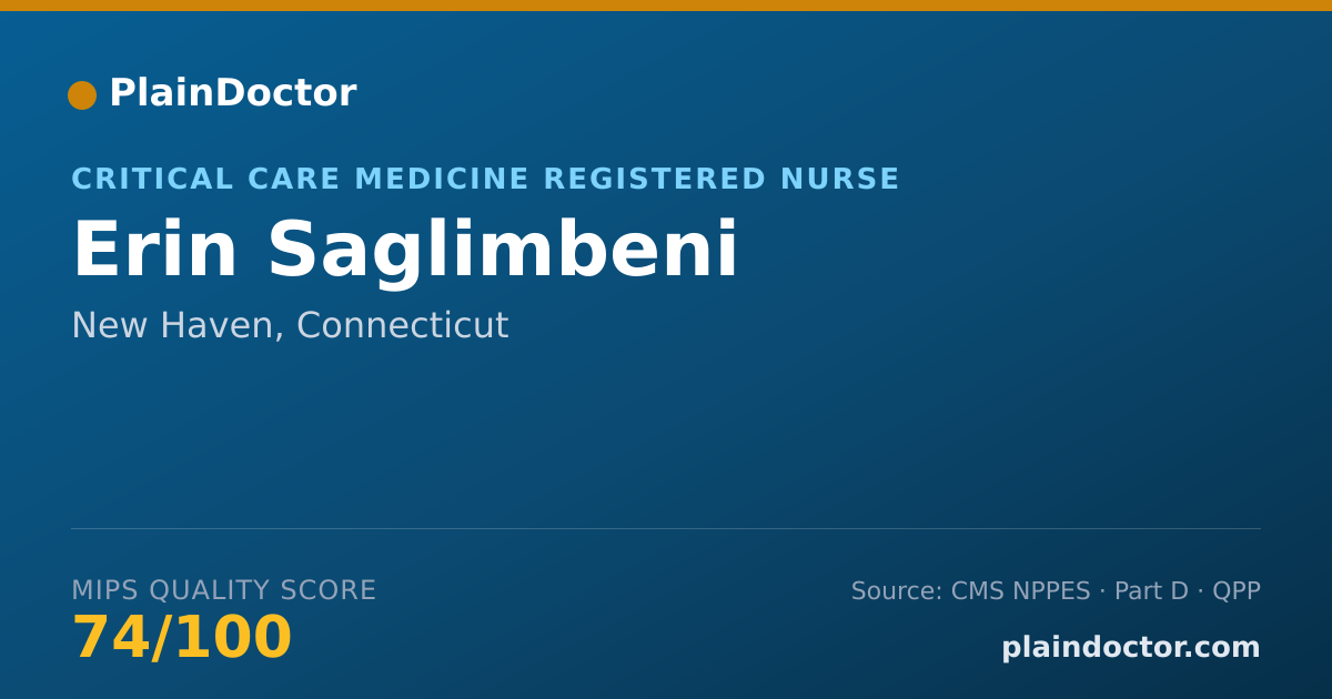 Shareable card for Erin Saglimbeni - Critical Care Medicine Registered Nurse, New Haven, CT