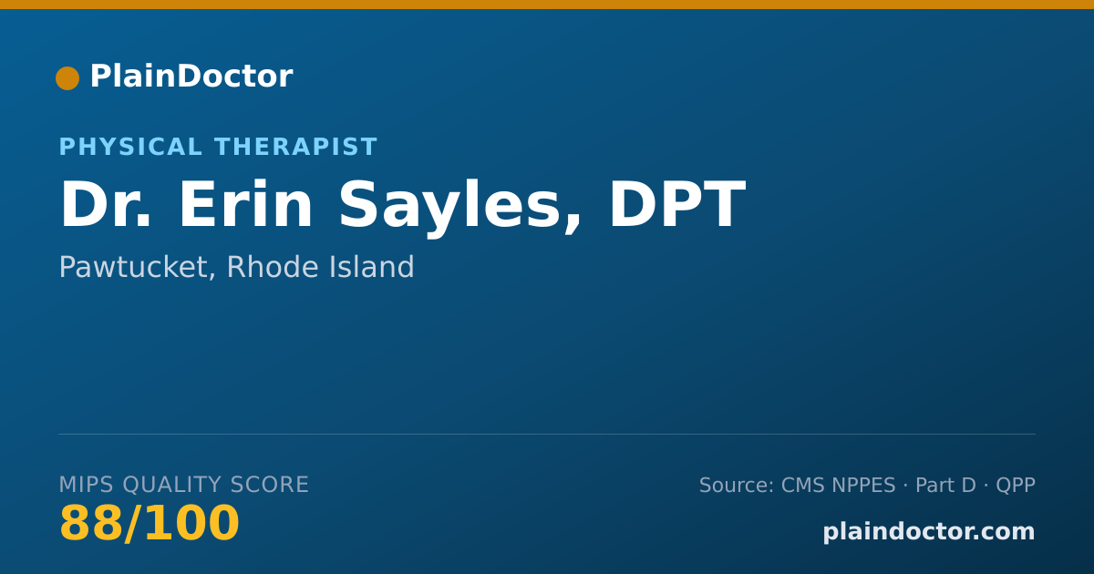 Shareable card for Erin Sayles, DPT - Physical Therapist, Pawtucket, RI