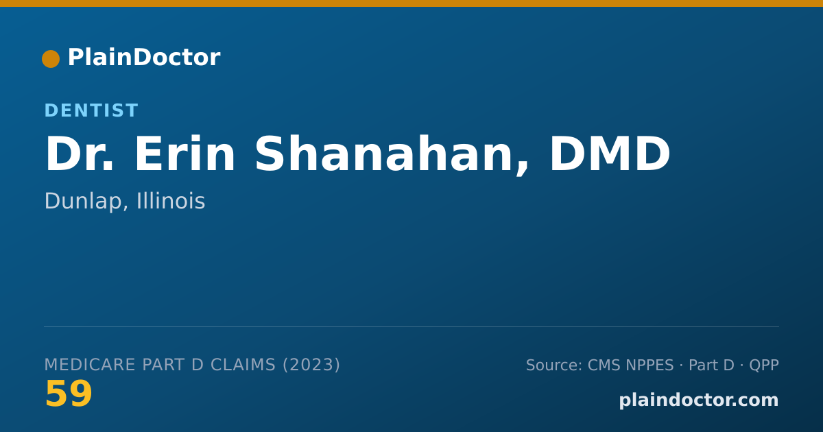 Shareable card for Erin Shanahan, DMD - Dentist, Dunlap, IL